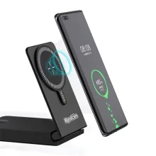 پاوربانک بی سیم و پایه شارژ رکسین مدل STAND REX-WP11 ظرفیت 10000 میلی آمپر