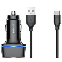 شارژر فندکی رسی مدل RQ05C به همراه کابل USB-C