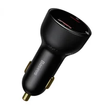 شارژر فندکی فست شارژ 100 وات بیسوس مدل CCZX-01 دو پورت